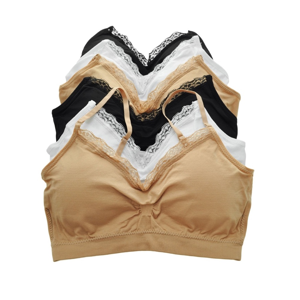 Angelina Lace-Trimmed Seamless Convertible Bras